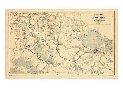 1863, Fresh Orleans Louisiana Army Map, Louisiana, United Claims Giclee Print by means of photo about Printable Maps of New Orleans named 1863, Refreshing Orleans Louisiana Navy Map, Louisiana, United Suggests Giclee Print by means of